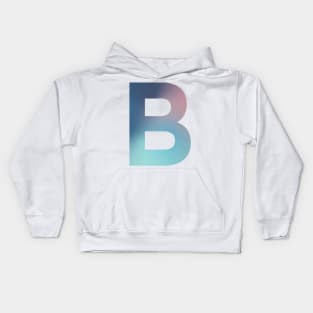 Gradient Letter B Initial Alphabet Kids Hoodie